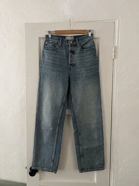 Everlane The 90’s Way High Jean High Waist 100% Organic Cotton Blue Women 26L